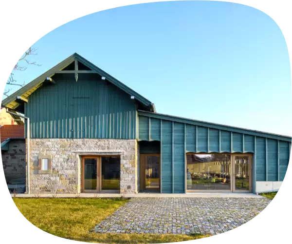 Bardage bois sur l'ancienne maison forestière de Hombourg